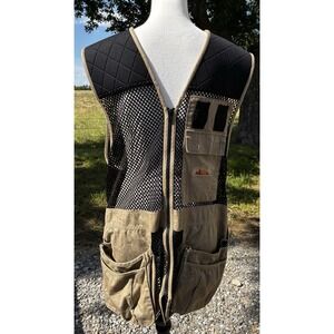 FIELDLINE Zip-Front Mesh Paneled Utility Trap Vest Hunting Fishing Men's M/L